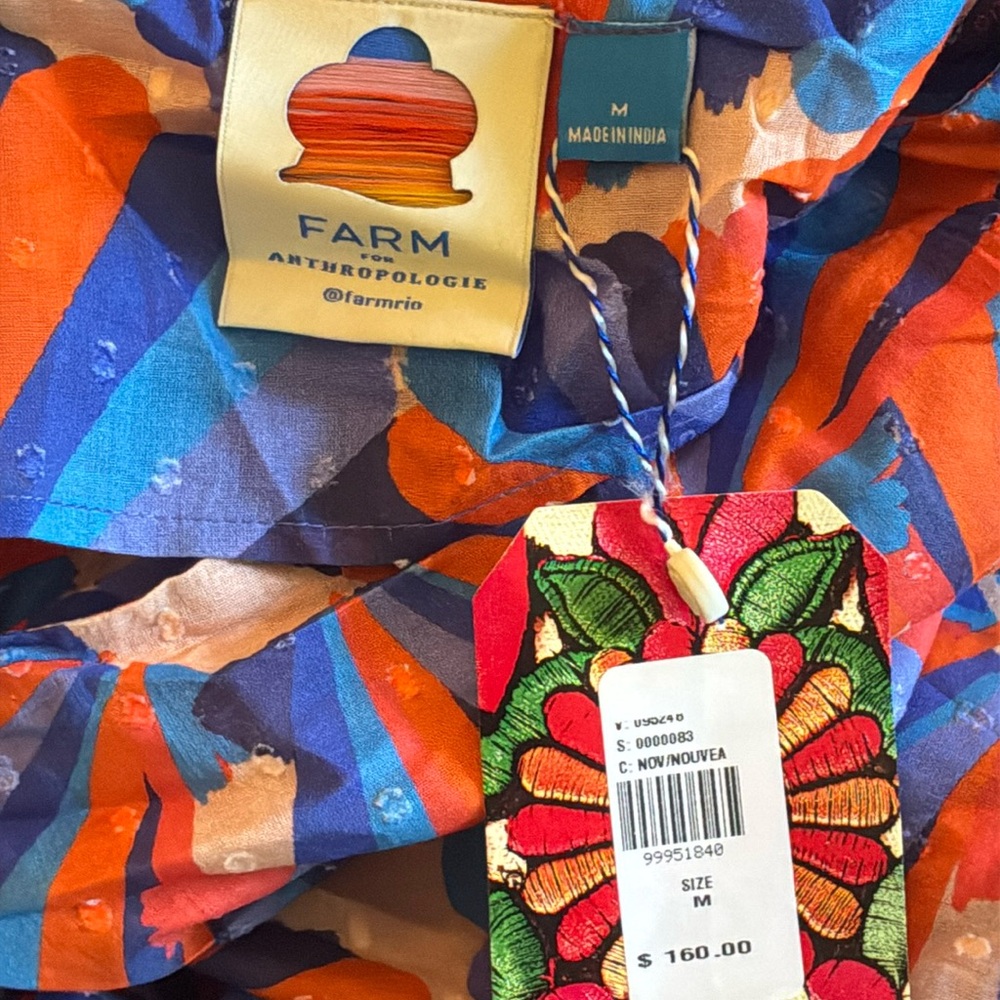 Farm Rio x Anthropologie Tie-Strap Shift Mini Dress - Picture 12 of 13